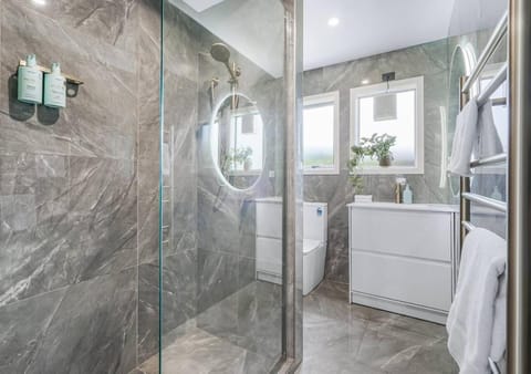 Shower, Bathroom, hair dryier, towels