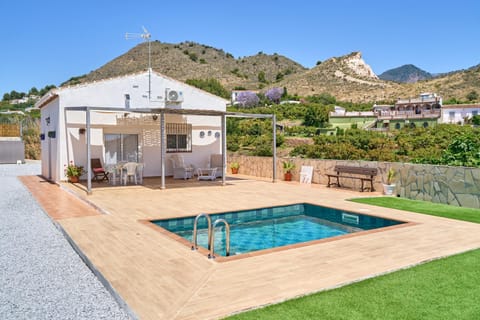 Property building, Living room, Swimming pool