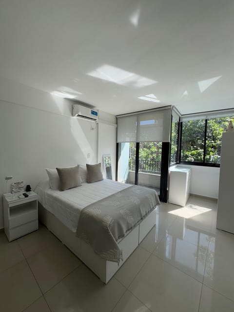 Bed, Photo of the whole room, Bedroom, air conditioner