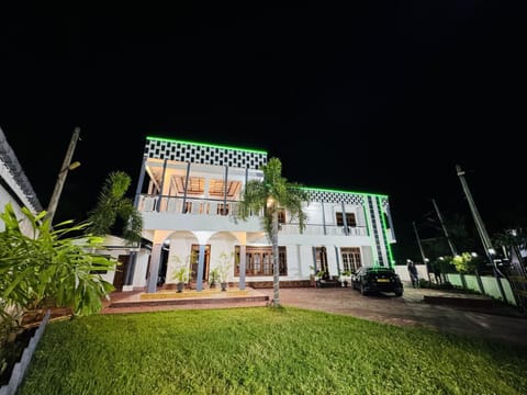 Property building, Night, Garden, Garden view