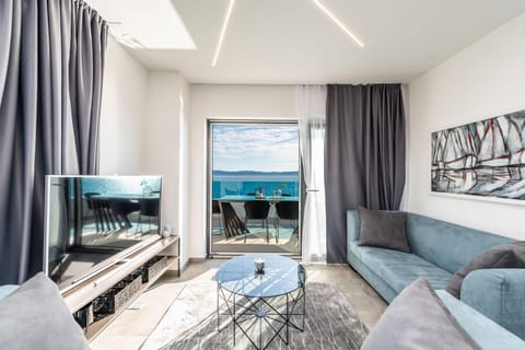 Living room, Seating area, Sea view