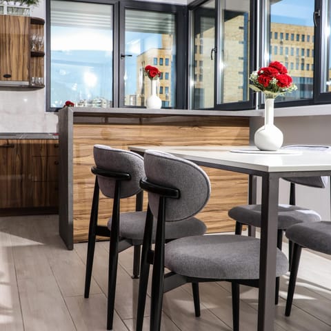 Living room, Seating area, Dining area