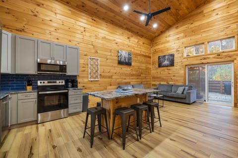 Kitchen or kitchenette, Living room, Seating area, Dining area, oven, stove
