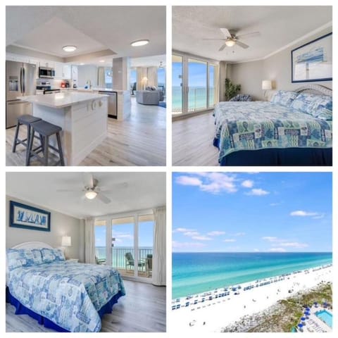 Bed, Kitchen or kitchenette, Photo of the whole room, Dining area, Beach, Bedroom, Sea view, minibar, stove