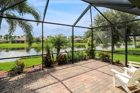 Patio, Day, Natural landscape, Lake view