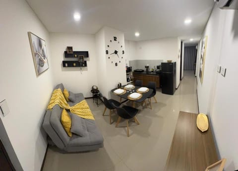Kitchen or kitchenette, Living room, Seating area