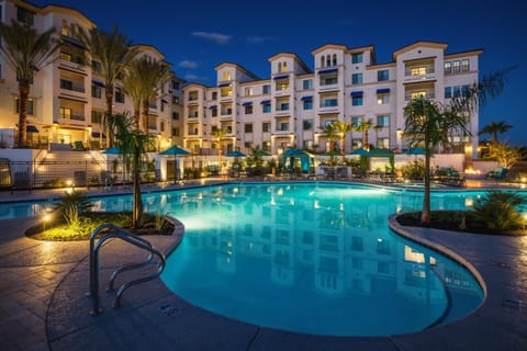 Property building, Night, Pool view