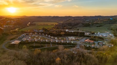 Natural landscape, Bird's eye view, Sunset