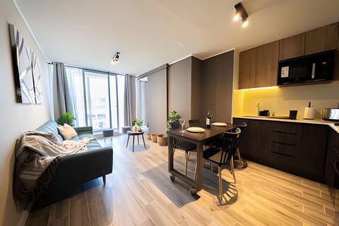 Living room, Communal kitchen