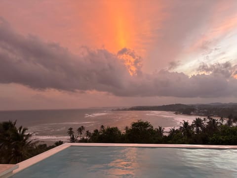 Natural landscape, Pool view, Sea view, Swimming pool, Sunset