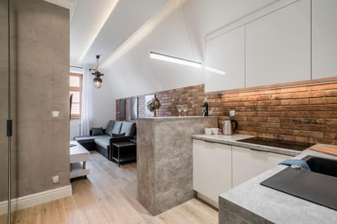 Kitchen or kitchenette, Living room, Seating area