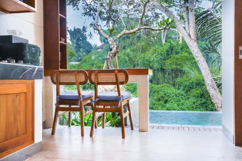 Natural landscape, Dining area, Pool view, Swimming pool