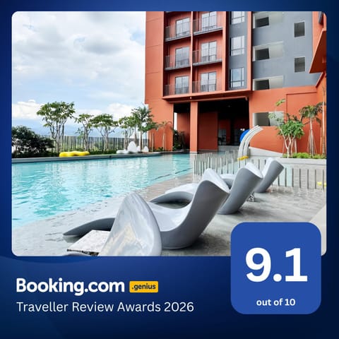 Property logo or sign, Pool view, Swimming pool, sunbed