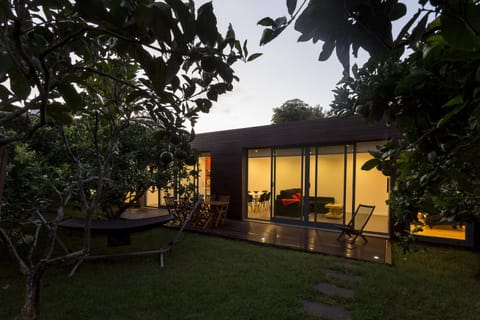 Patio, Facade/entrance, Sunset