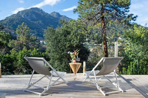 Patio, Natural landscape, Mountain view