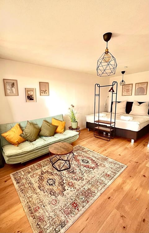 Bed, Living room, Photo of the whole room, Seating area, Bedroom