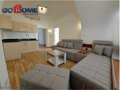 Kitchen or kitchenette, Living room, Seating area