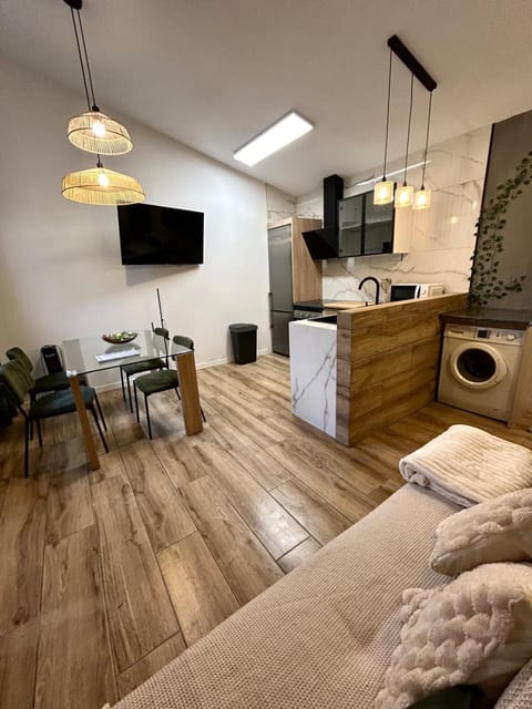Kitchen or kitchenette, Living room, Dining area