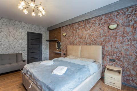 Bed, Bedroom, towels, wardrobe