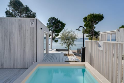 Patio, Day, Natural landscape, View (from property/room), Pool view, Sea view, Swimming pool, sunbed
