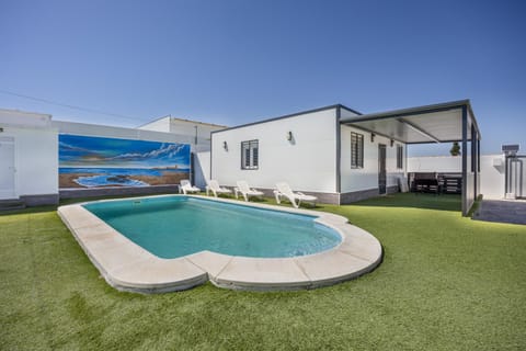Property building, Living room, Swimming pool