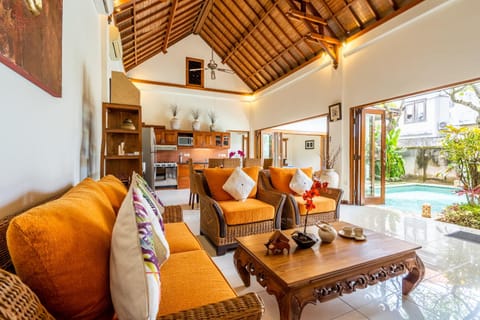 Living room, Seating area, Dining area, Pool view, Swimming pool