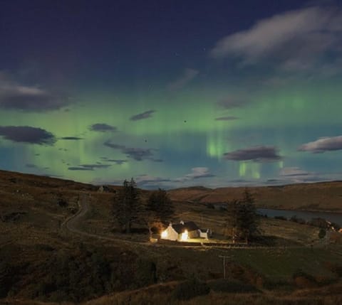 Night, Natural landscape, Mountain view