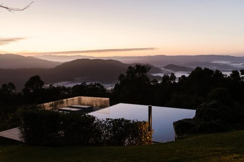 Property building, Natural landscape, Mountain view, Swimming pool, Sunrise