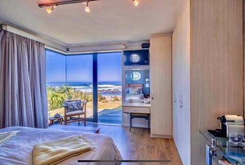 Bed, Natural landscape, Seating area, Bedroom