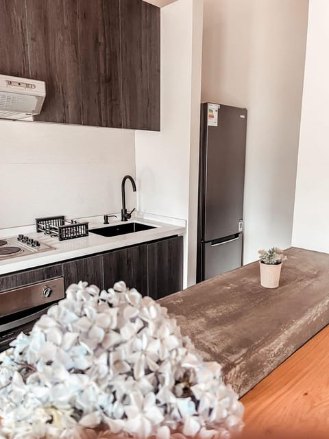 Kitchen or kitchenette, oven, stove