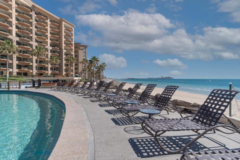 Property building, Beach, Pool view, Sea view, Swimming pool, sunbed