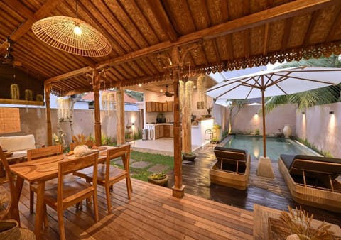 Patio, Natural landscape, Pool view, Swimming pool, sunbed