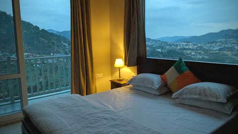 Bed, Natural landscape, Balcony/Terrace, Bedroom, Mountain view