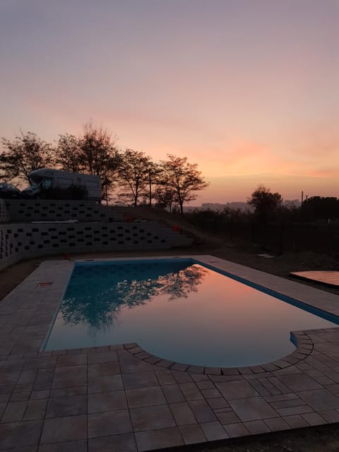 Swimming pool, Swimming pool, Sunset