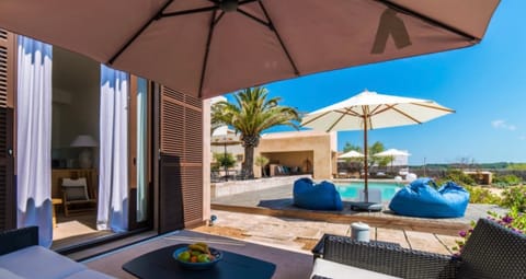 Property building, Living room, Swimming pool