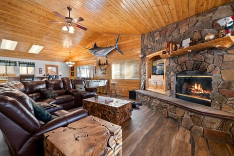 Living room, fireplace