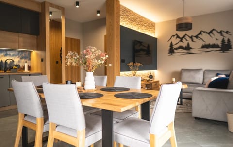 Kitchen or kitchenette, Living room, Dining area