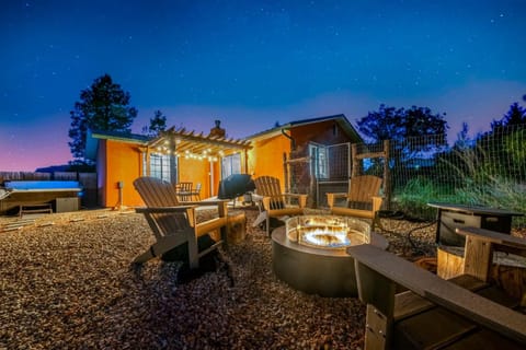 Property building, Night, Seating area