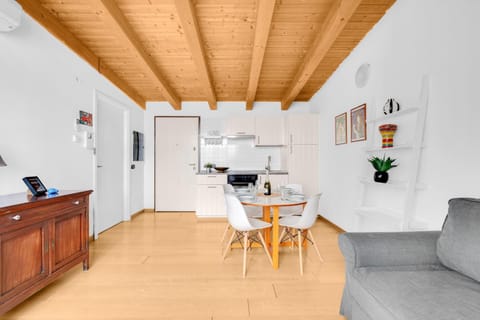 Kitchen or kitchenette, Living room, Dining area, stove