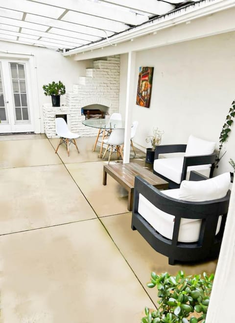 Property building, Patio, Day, Seating area