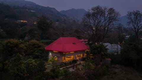 Property building, Night, Natural landscape, Mountain view