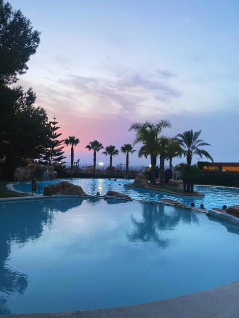Natural landscape, Pool view, Swimming pool, Sunrise, Sunset
