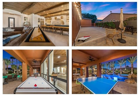 BOHO Villa Htd Pool, Spa, Pickle Ball Ct, Cabana House in La Quinta