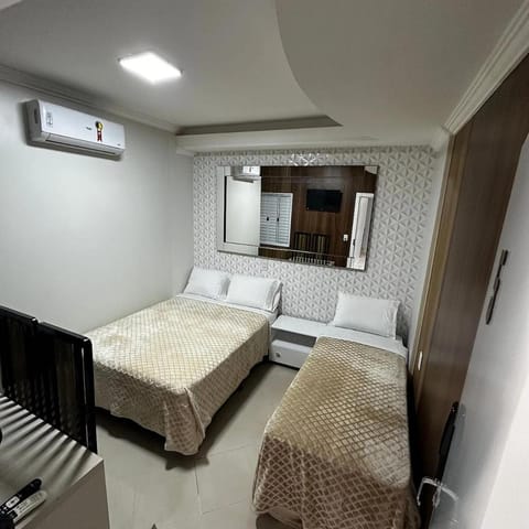 Photo of the whole room, air conditioner