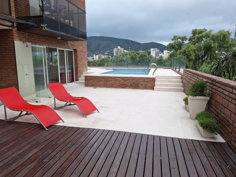 Patio, Natural landscape, View (from property/room), Balcony/Terrace, Mountain view, Pool view, Swimming pool, sunbed