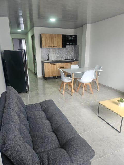 Kitchen or kitchenette, Living room, Dining area