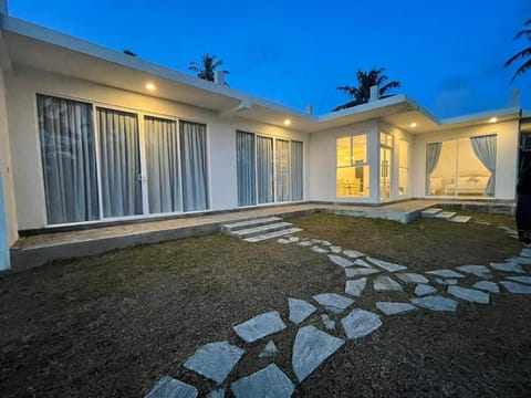Property building, Night, Garden, Garden view