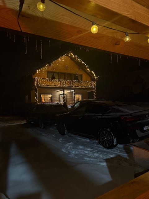 Property building, Night, Winter, Parking