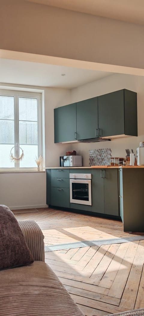 Kitchen or kitchenette, oven, stove