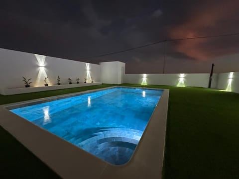 Night, Swimming pool, Swimming pool